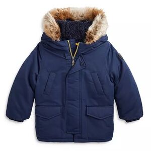 Polo Ralph Lauren Boys' Faux Fur Trim Down Parka 5 NWT $245